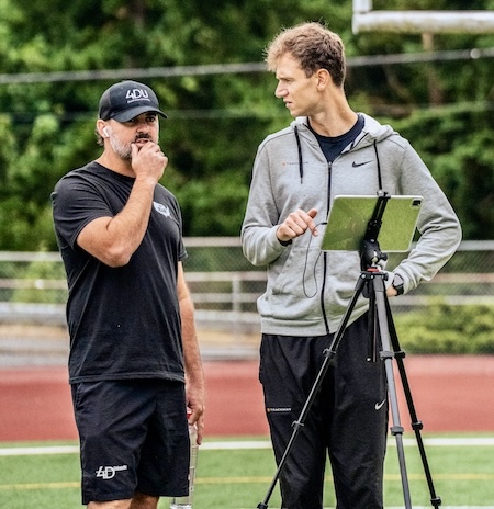 4th Down University Founder Dan Lundy and TrackMan Football Director Simon Mathiesen