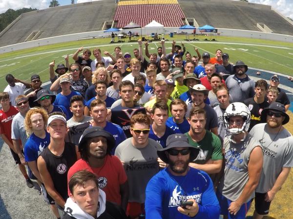Group photo at the Daytona Beach logo